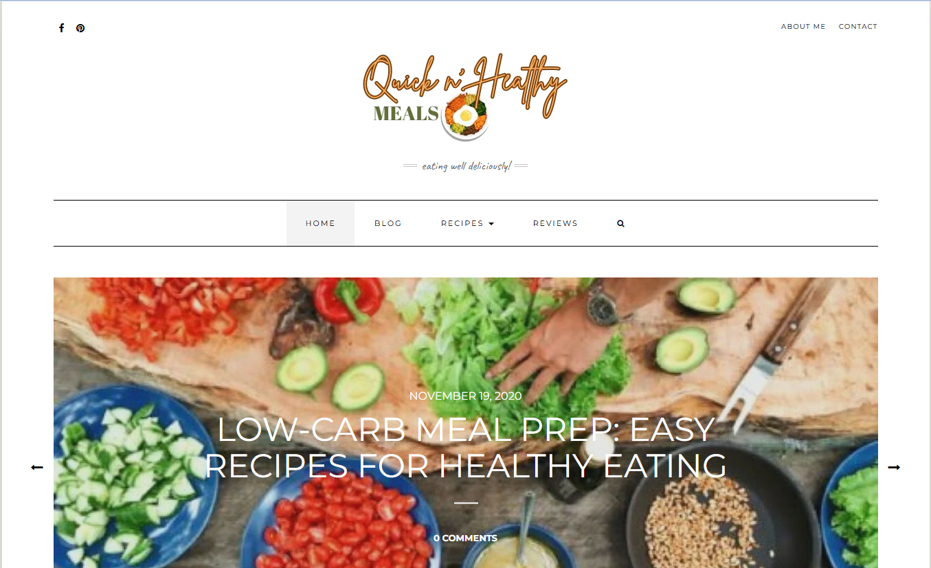 quick n’ healthy homepage